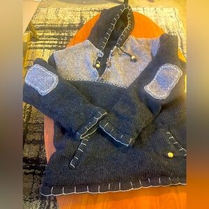 Cozy Two-Tone Hoodie with Stitch Details